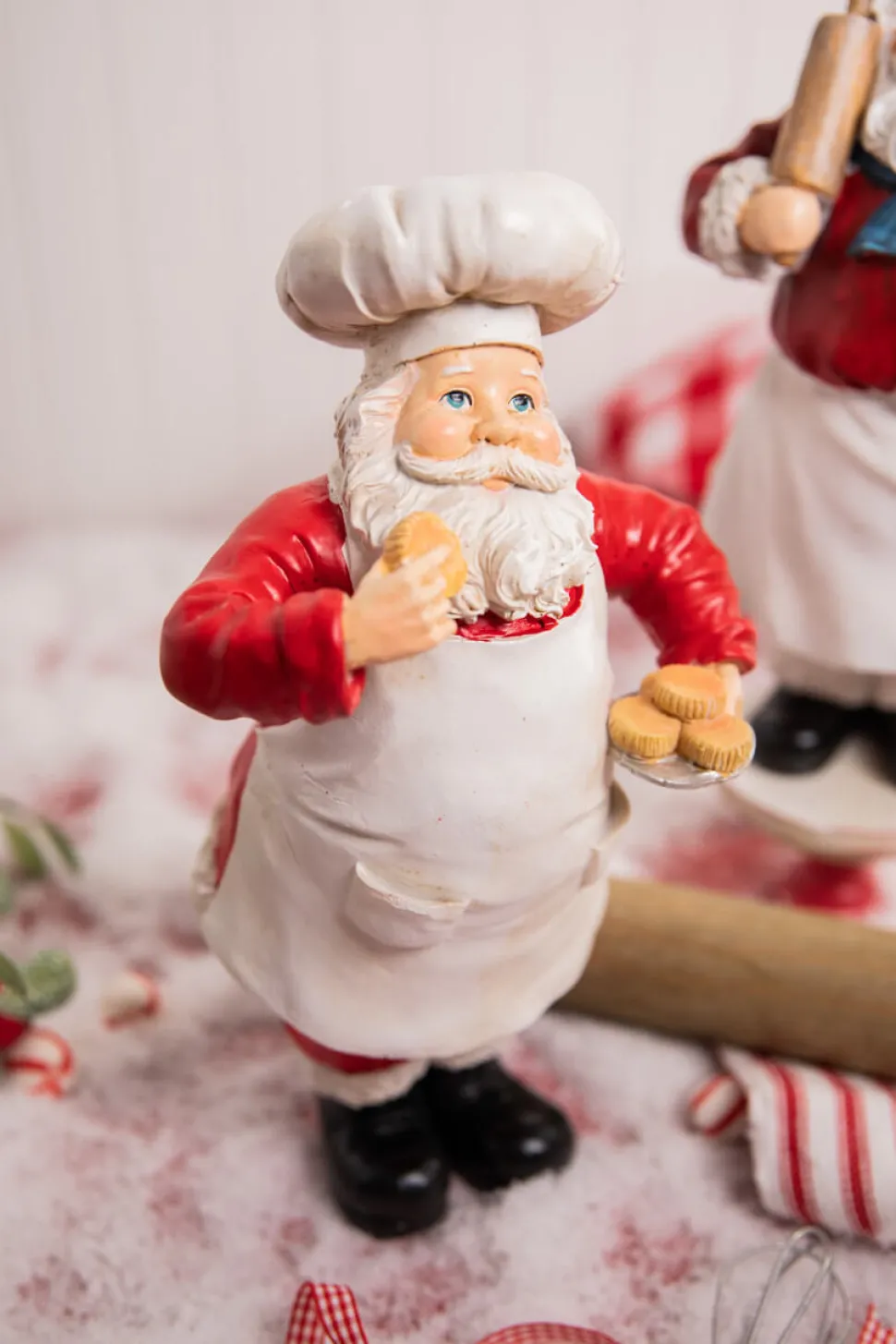 12" Resin Holiday Chef Santa
