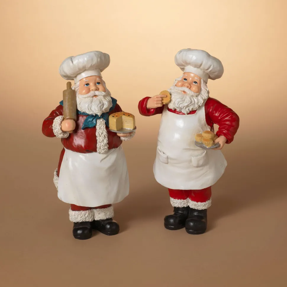 12" Resin Holiday Chef Santa