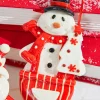 4.5" Resin Holiday Santa /Snowman Ornament