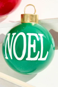 5" Resin Noel and Joy Ball Ornaments