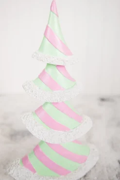 11.6” Resin Pastel Peppermint Layer Tree