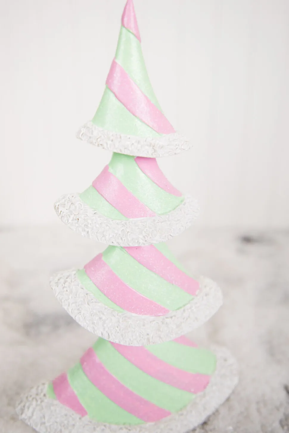 11.6” Resin Pastel Peppermint Layer Tree