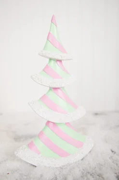 11.6” Resin Pastel Peppermint Layer Tree