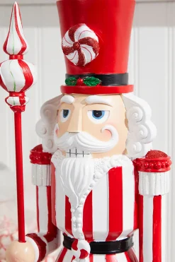 24" Resin Peppermint Nutcracker