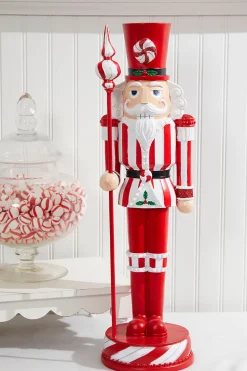 24" Resin Peppermint Nutcracker