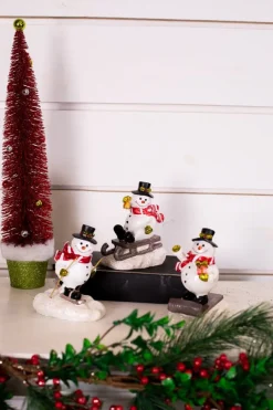 Resin Playing Jolly Snowman