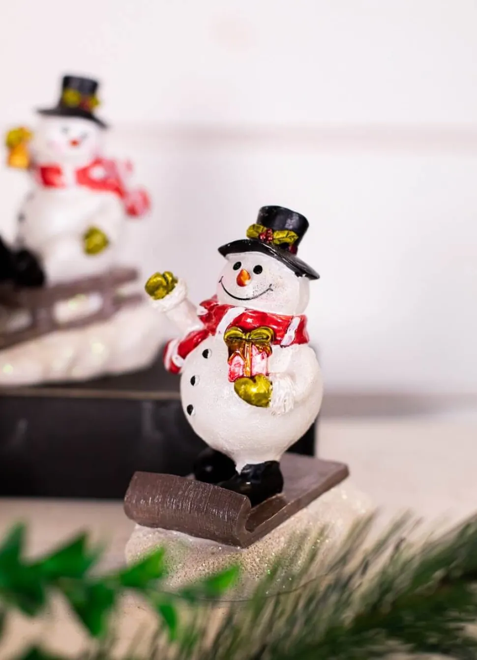 Resin Playing Jolly Snowman