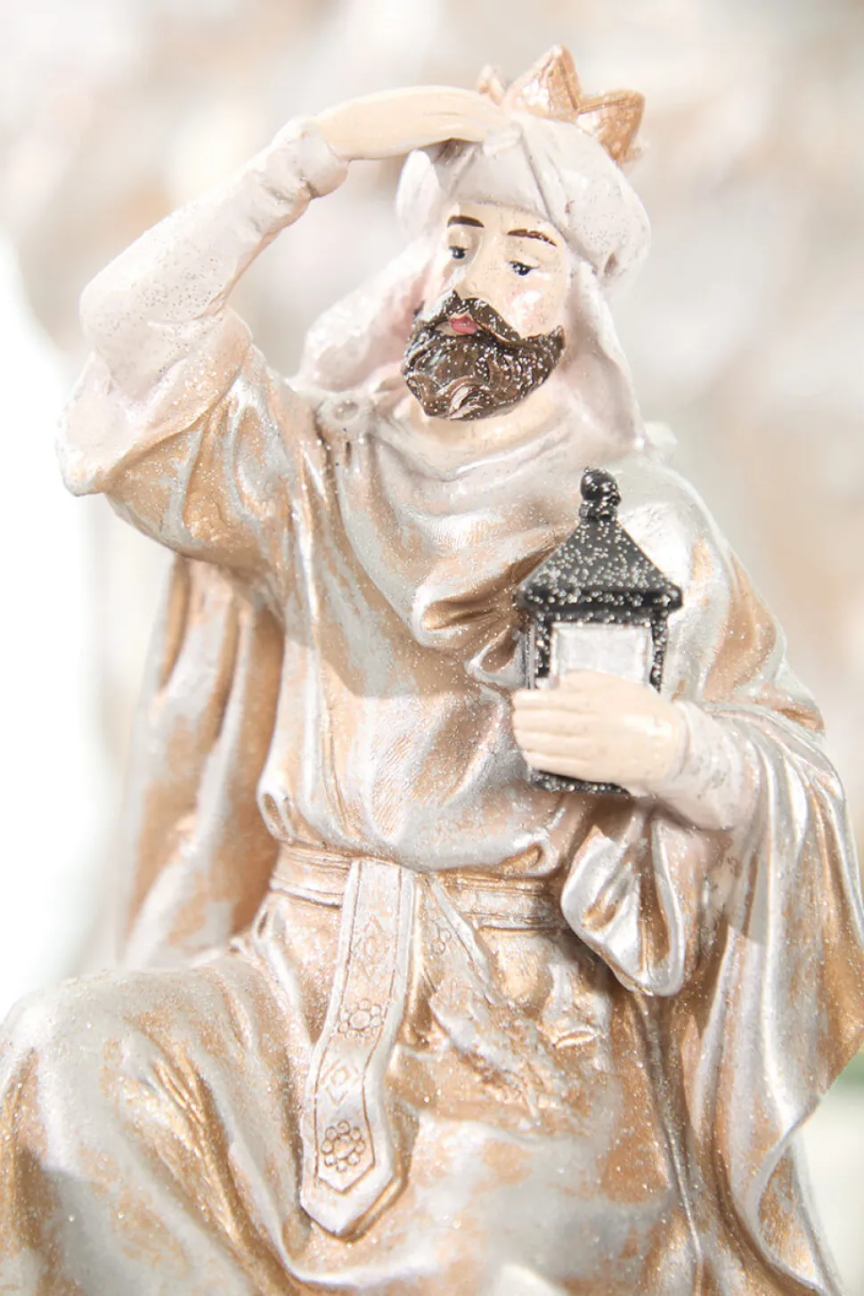 16" Resin Renaissance Three Kings with Animals - Set of 3