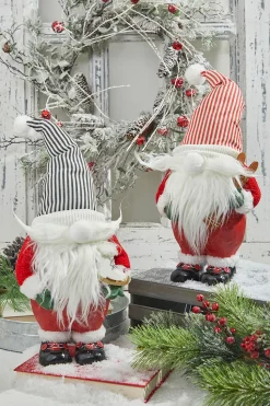 13” Resin Santa Gnome Figurine