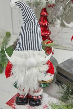 13” Resin Santa Gnome Figurine