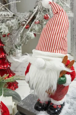 13” Resin Santa Gnome Figurine