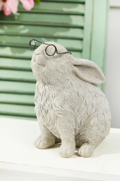 8” Resin Spectacle Bunny Figurine