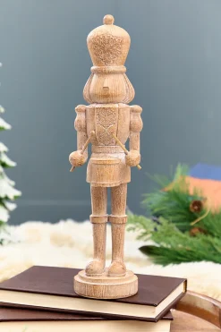 15" Resin Wood Carved Toy Soldier