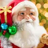 36" Retro Santa With Teddy Bear And Sack