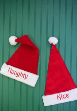 22” Reversible Santa Hat “Naughty” and “Nice”
