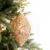 4” Rose Gold Drop/Ball Glass Ornament