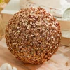 5" Rose Gold Sequins Acrylic Jewel Ball Ornament