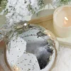 5" Round Antique Silver Mercury Glass Ball Ornament