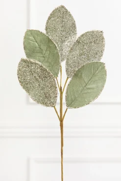 25" Sage Magnolia Leaf Stem