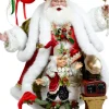 23" Santa and Elf Playing Records - Mark Roberts