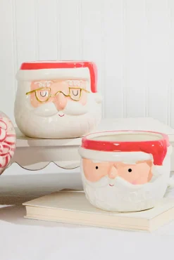 4.25" - 5" Santa Ceramic Pot