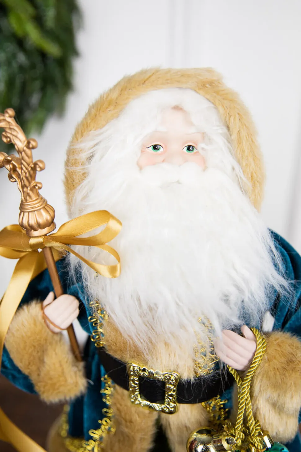 18” Santa Figure - Blue Coat