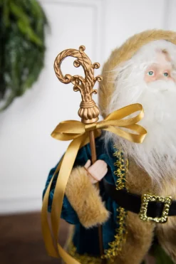 18” Santa Figure - Blue Coat