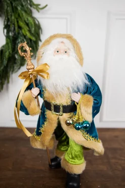 18” Santa Figure - Blue Coat