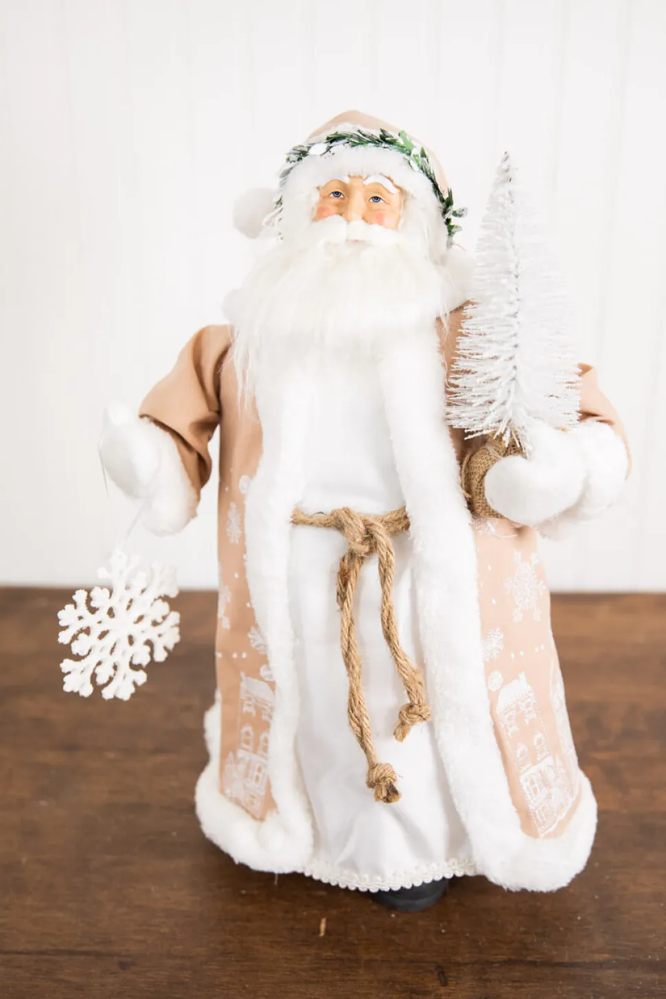 19” Santa Figure with Snowflake & Tree