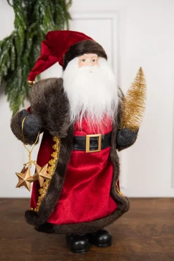 19” Santa Figure with Stars & Tree