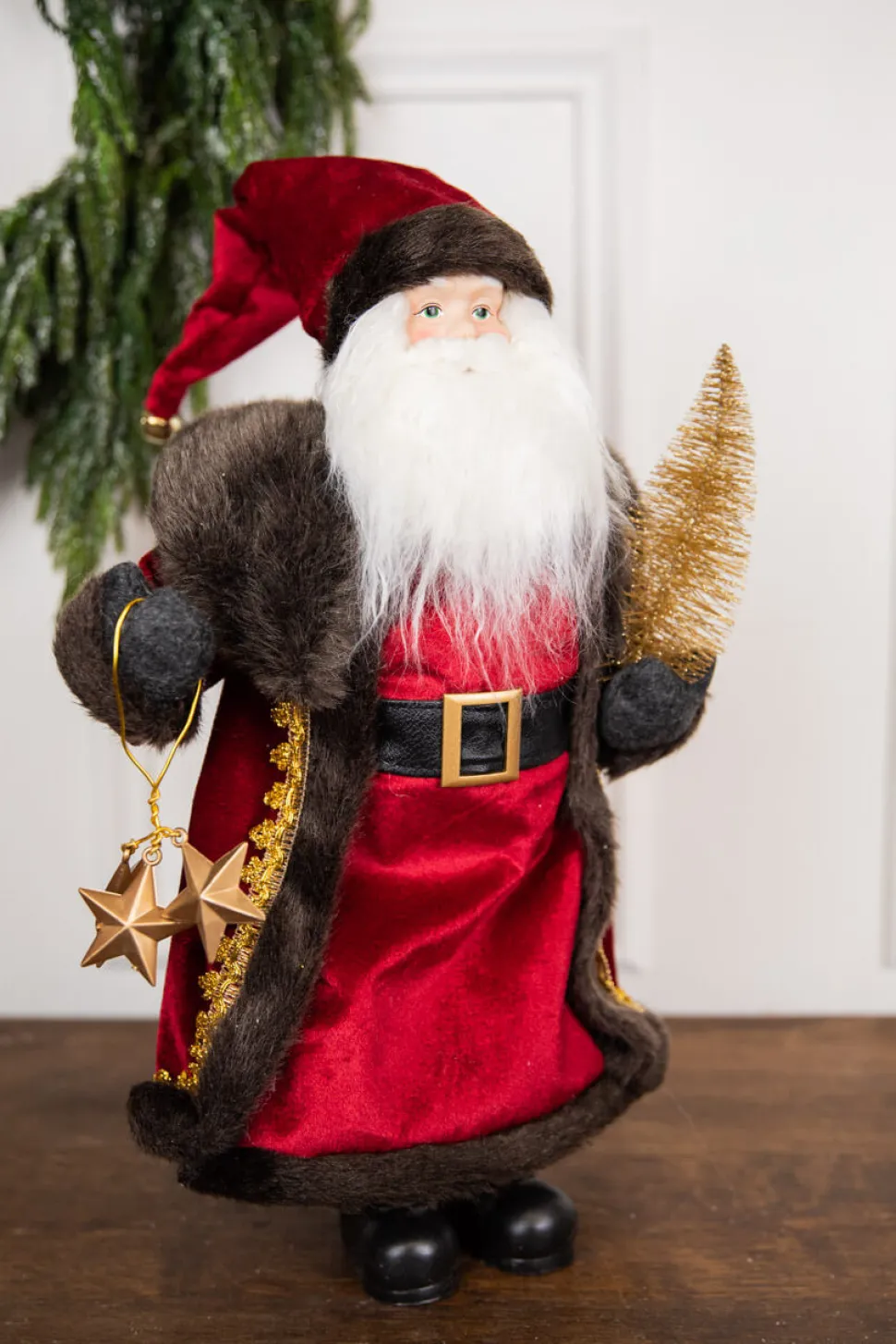 19” Santa Figure with Stars & Tree