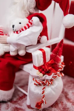 14” Santa in Chair With Bears