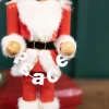 15" Santa Nutcracker with Peace Garland