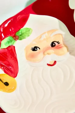 6" Santa Plates, Set of 4