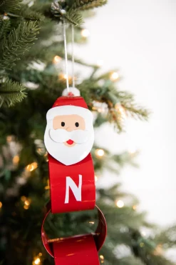14” Santa/Snowman Metal Ornament