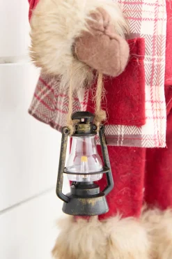 18" Santa with Wreath & Lantern