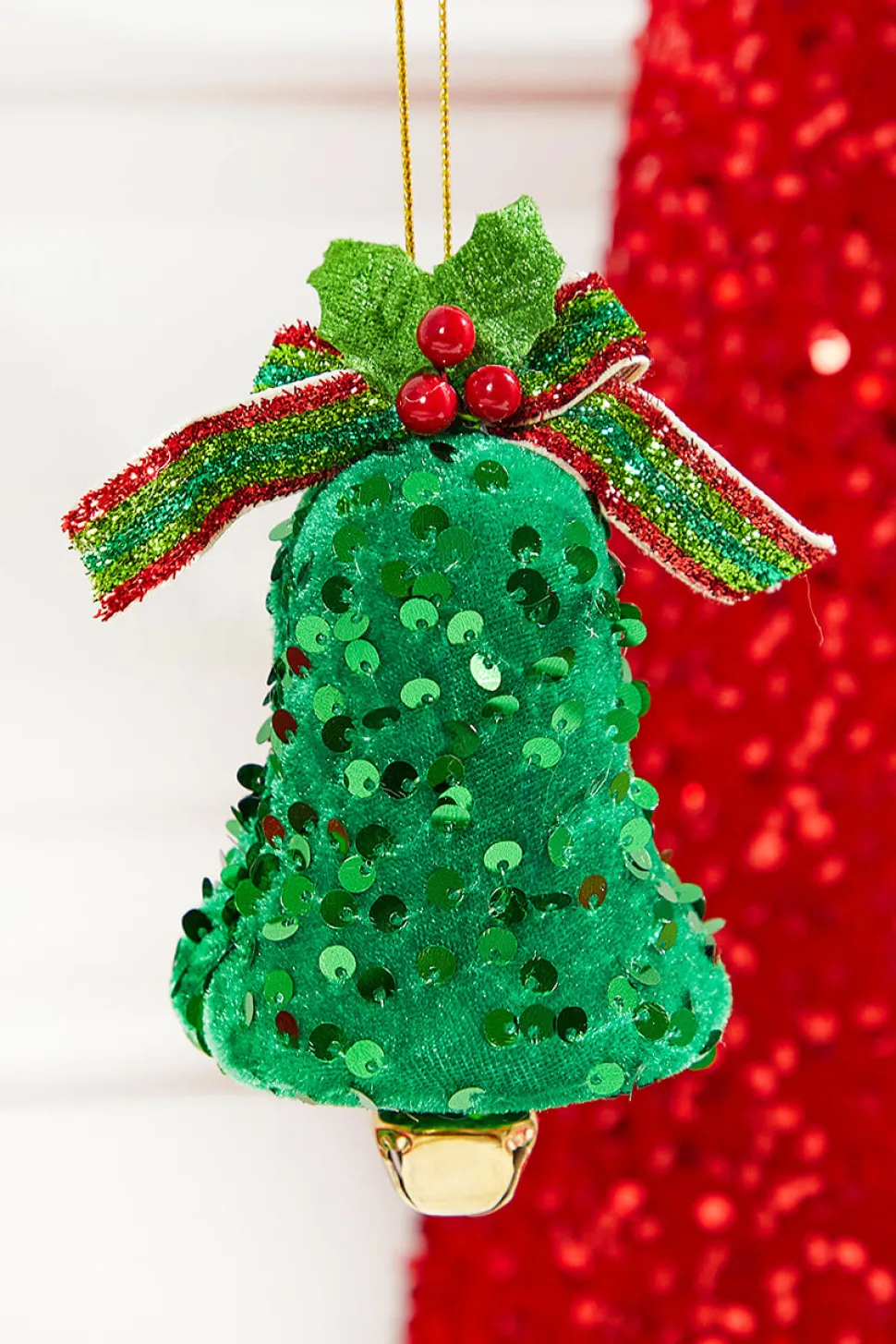 7" Sequin Bell Ornament
