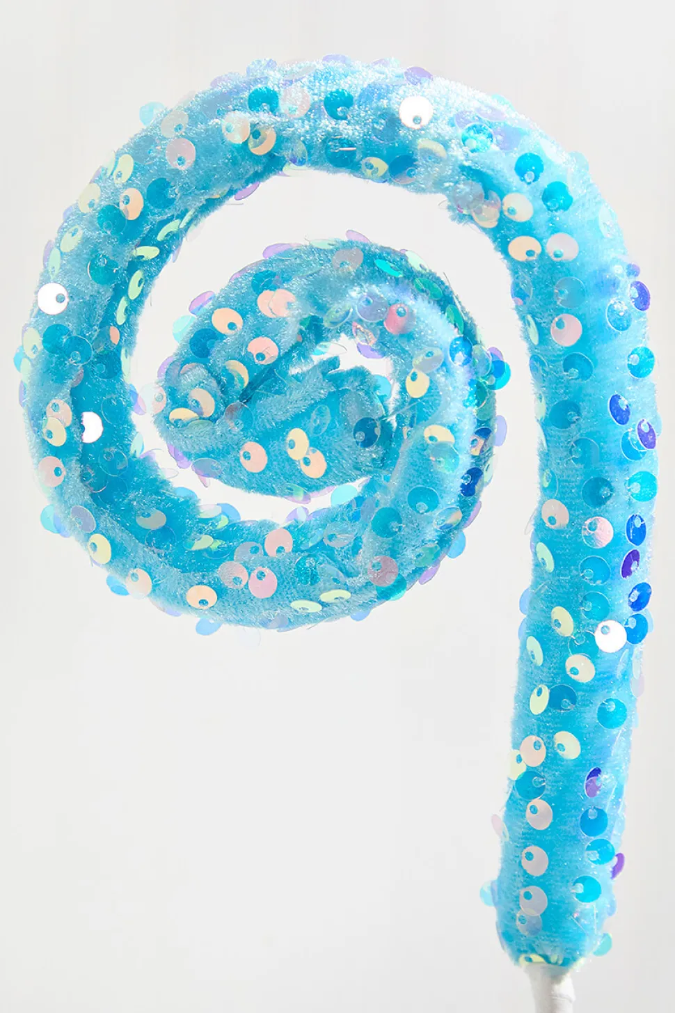 28" Sequin Spiral Curly Spray - Blue
