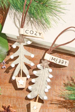Sewn Tree Polyester Ornament