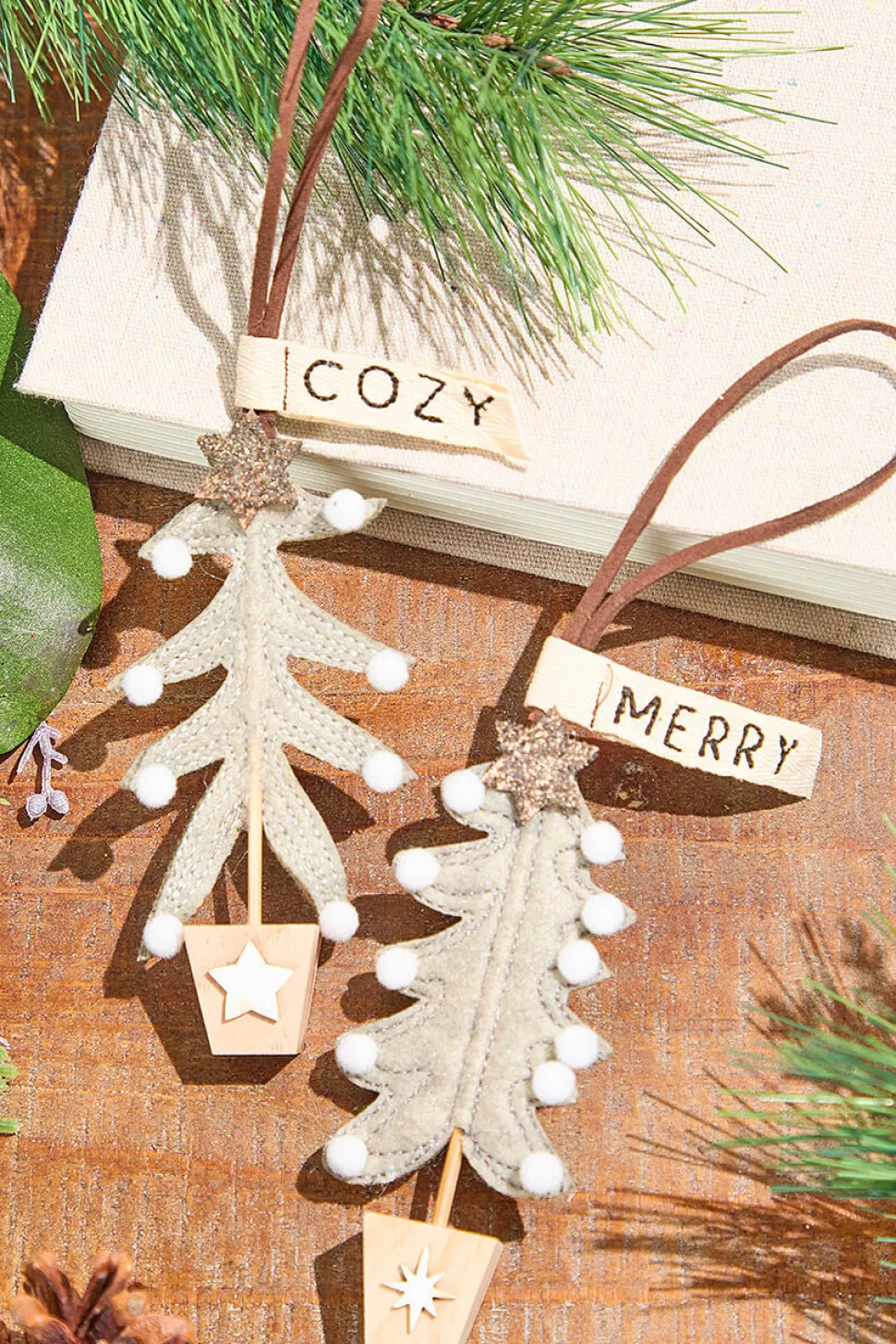 Sewn Tree Polyester Ornament