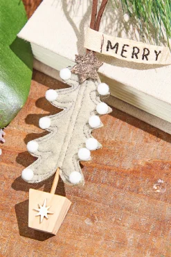 Sewn Tree Polyester Ornament
