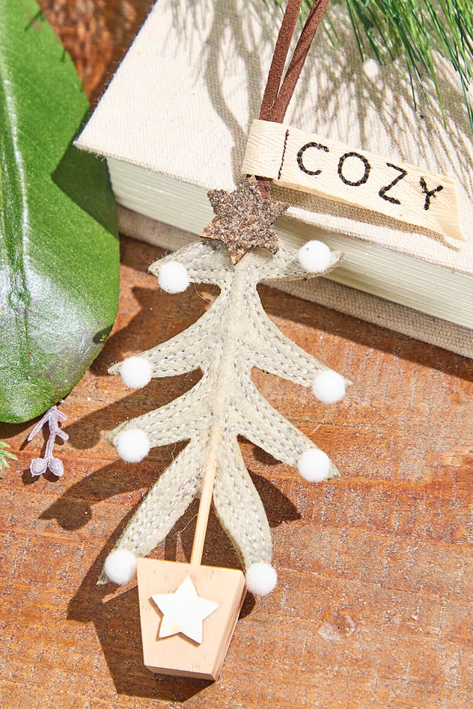 Sewn Tree Polyester Ornament