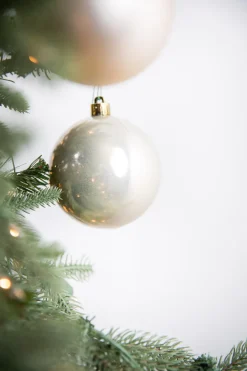 3.1” Shiny/Matte Pearl Shatterproof Ornaments - Set of 6