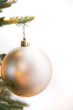3.9” Shiny/Matte Pearl Shatterproof Ornaments - Set of 4