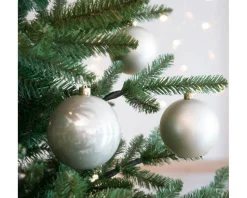 3.9” Shiny/Matte Pearl Shatterproof Ornaments - Set of 4