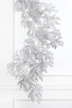 6' Silver Bling Bling Cedar Garland