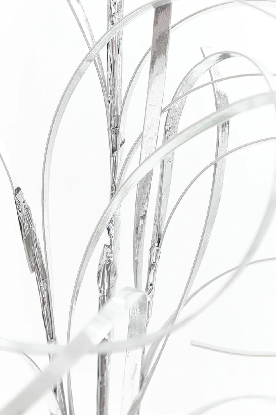 34" Silver Foil Grass Spray