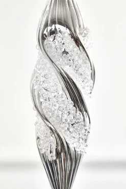 7"- 8" Silver Glass Drop Ornament