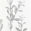 30" Silver Glitter Eucalyptus Spray