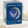 Silver Pearl 3 1/4" Ball with Silk Air Force Logo and Hymn
